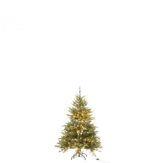 J Line Sapin De Noël 600 Led Plastique Vert Foncé Small L110xB110xH150 cm Jline 58750 by Jolipa 58750.