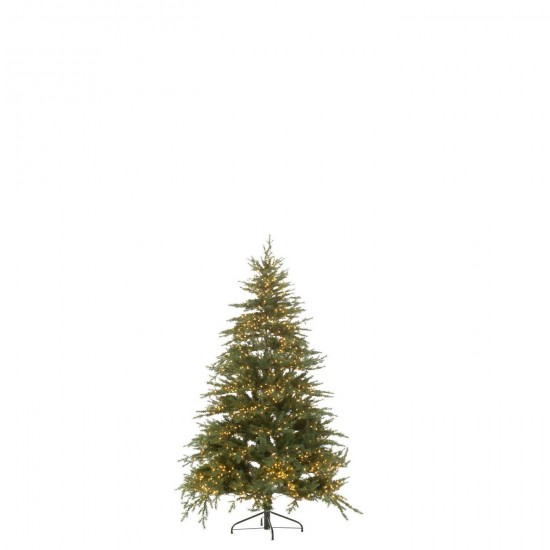 J Line Sapin De Noël 1600 Led Plastique Vert Foncé Medium L130xB130xH190 cm Jline 58751 by Jolipa 58751.
