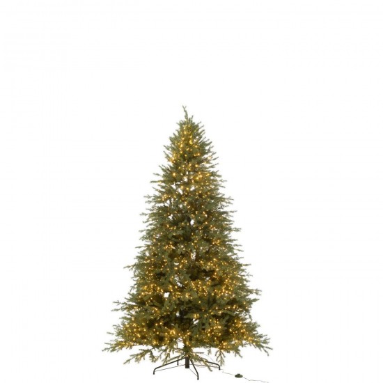 J Line Sapin De Noël 3000 Led Plastique Vert Foncé Large L145xB145xH225 cm Jline 58752 by Jolipa 58752.