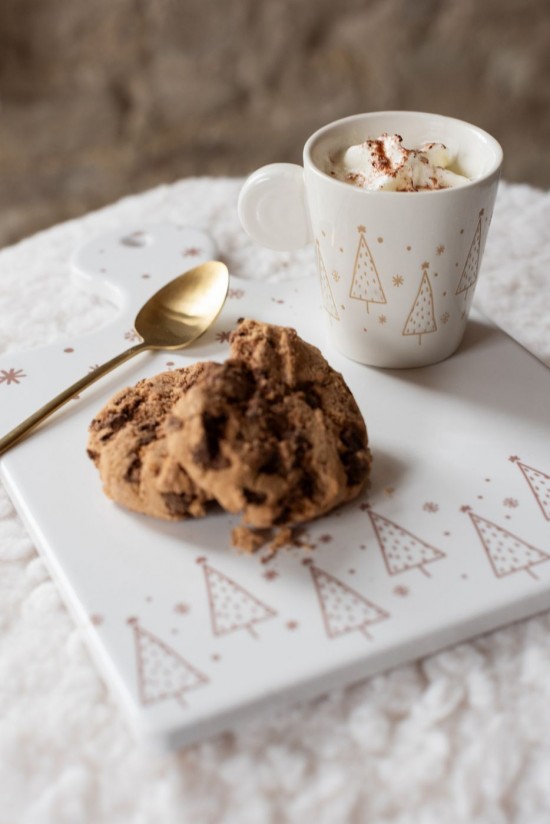 Jolipa Boite De 4 Tasse Noël Céramique Blanc.