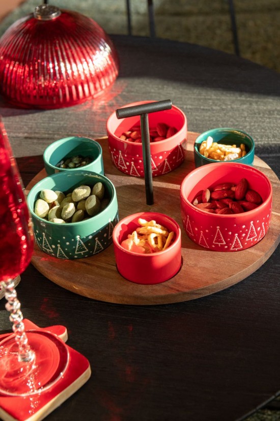 Jolipa Service À Tapas Tableau Noir Rouge Noël Vert Foncé Large.