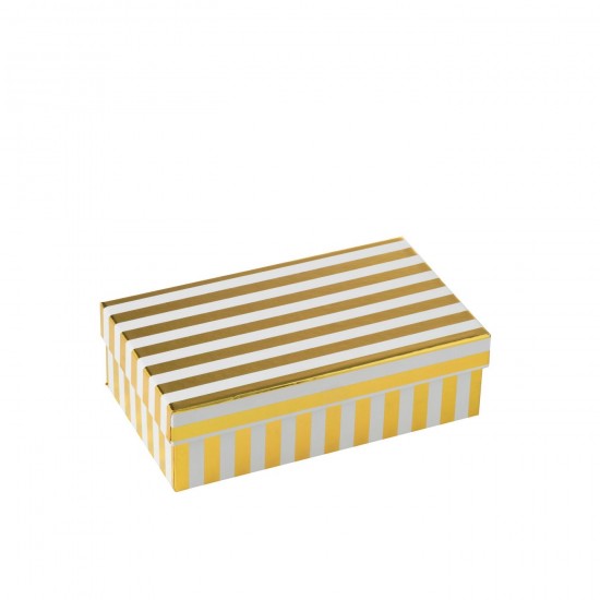 Jolipa Boite De 2 Tasse Sous Tasse Ligné Porcelaine Doré Blanc Small.