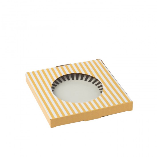 J-Line J Line assiettes Jolipa Boite De 4 Assiette Ligné Porcelaine Doré Blanc Medium.