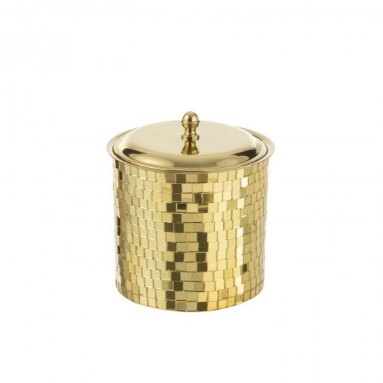 J Line Seau À Glace Mosaïque Acier Inoxydable Doré L18xB14xH14 cm Jline 58951 by Jolipa 58951.