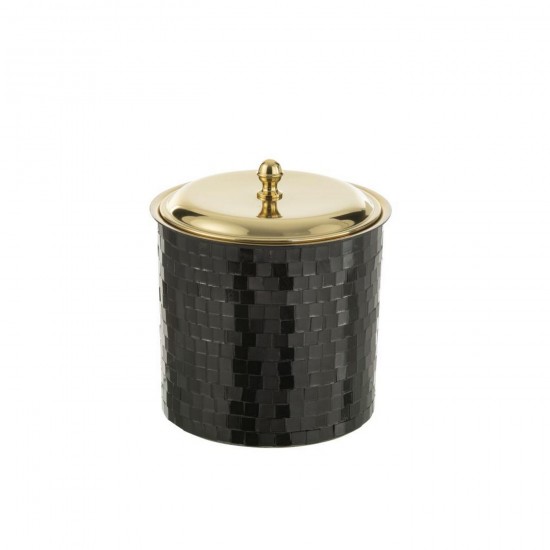 J Line Seau À Glace Mosaïque Acier Inoxydable Noir L18xB14xH14 cm Jline 58956 by Jolipa 58956.