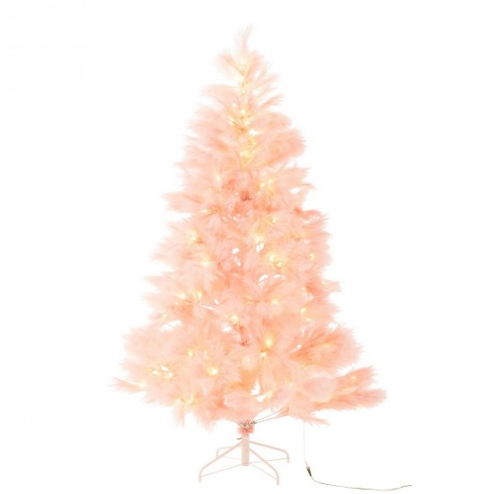 J Line Sapin De Noël 400 Led Pampa Métal Rose Clair L132xB132xH210 cm Jline 58985 by Jolipa 58985.