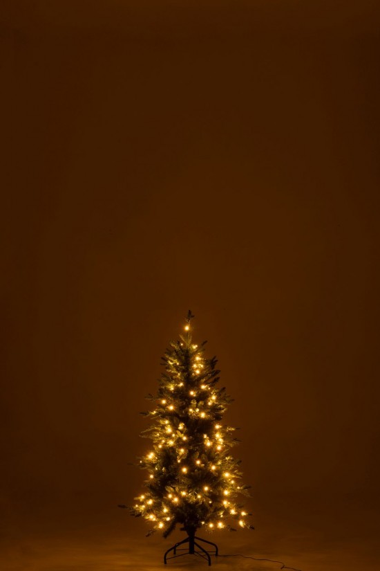 J-Line J Line arbres sapins de noel sur pied Jolipa Sapin De Noël 160 Led Plastique Vert Foncé Small.