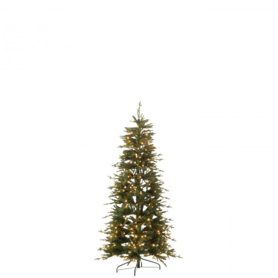 J Line Sapin De Noël 300 Led Plastique Vert Foncé Medium L110xB110xH210 cm Jline 58987 by Jolipa 58987.