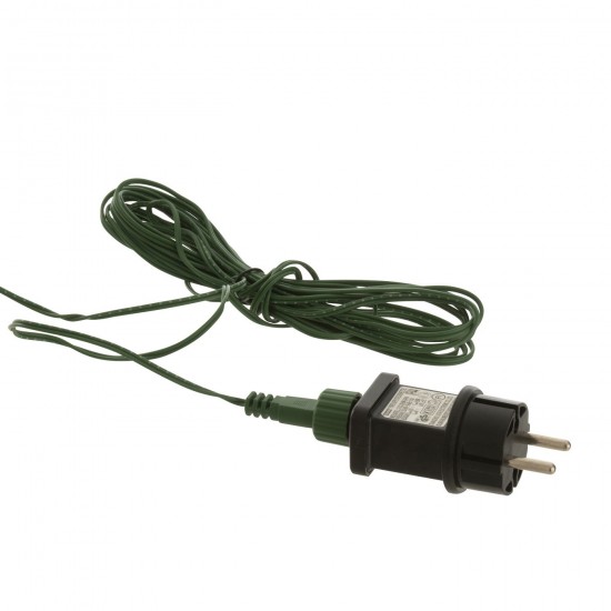 Jolipa Couronne 20 Led Rond Plastique Vert Foncé Small.