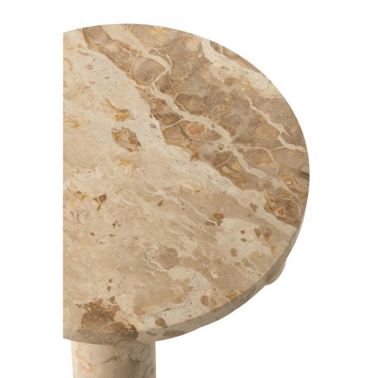 Jolipa Table D Appoint Rond Marbre Beige.