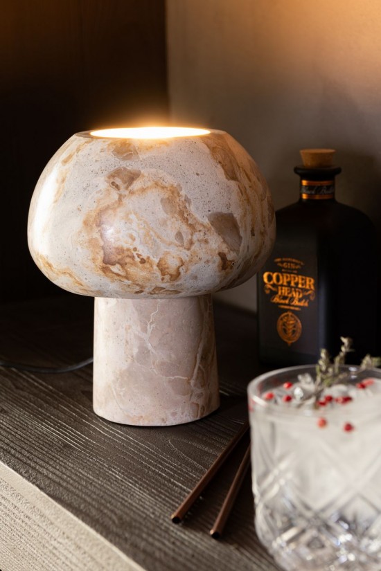 Jolipa Lampe De Table Marbre Beige.