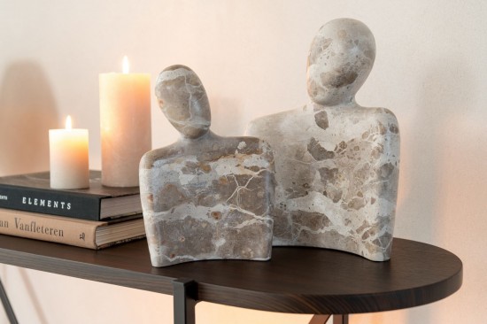 Jolipa Couple Câlin Marbre Beige.