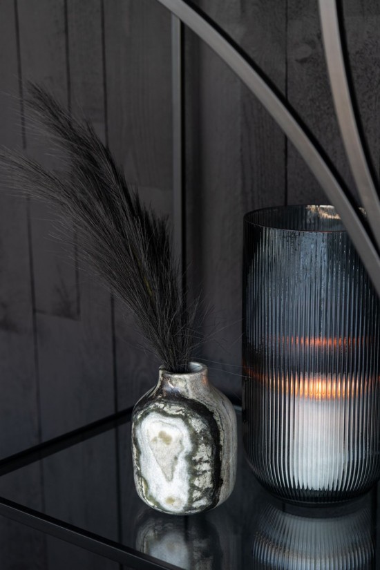 Jolipa Vase Marbre Noir Gris Clair.