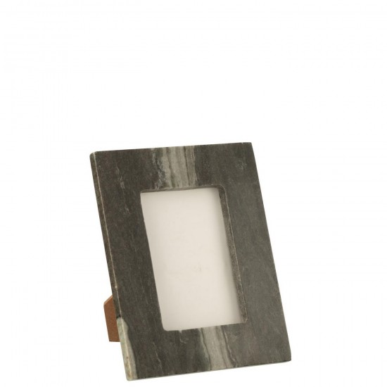 J Line Cadre Photo Marbre Noir Gris Clair Small L18xB2xH23 cm Jline 59246 by Jolipa 59246.
