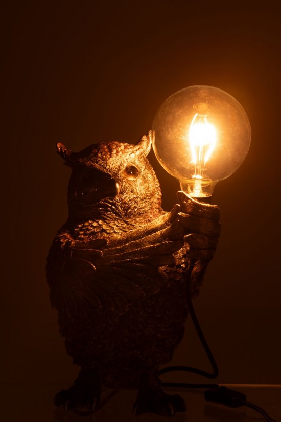 J-Line J Line Éclairage Armatures Luminaires D'intérieur Pieds De Lampe Avec Abat Jour Lampes De Table Jolipa Lampe Hibou Pol.