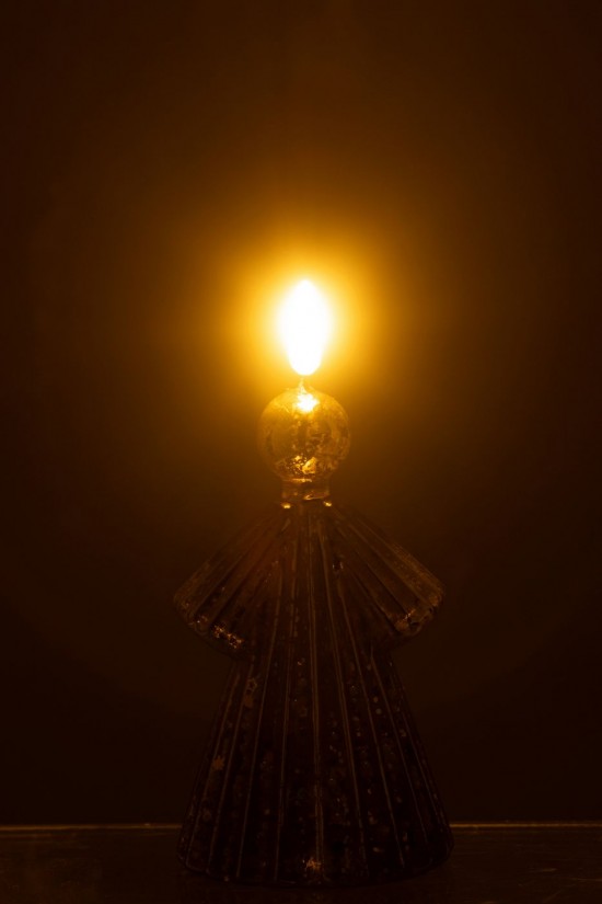 J-Line J Line anges statuettes Jolipa Ange Led Verre Doré Small.