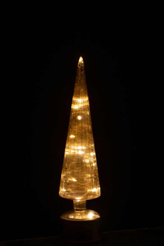 J-Line J Line hivers Jolipa Arbre Led Tournant Verre Doré Large.