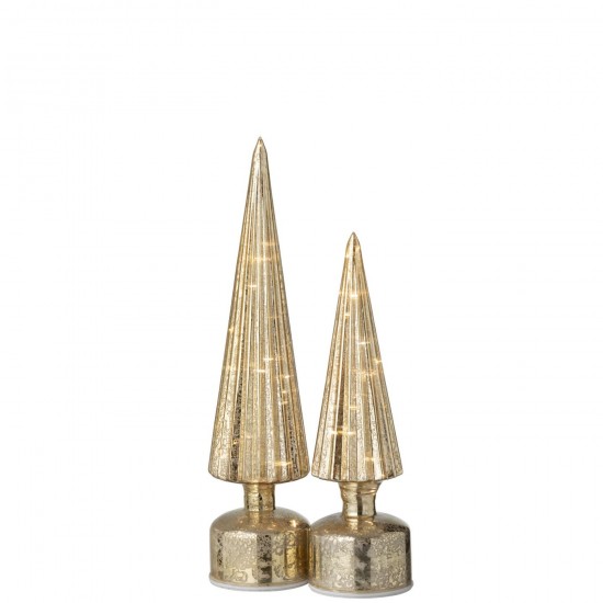 J-Line J Line hivers Arbre Led Tournant Verre Doré Large.