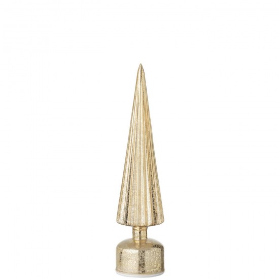 J Line Arbre Led Tournant Verre Doré Large L9xB9xH40 cm Jline 59361 by Jolipa 59361.