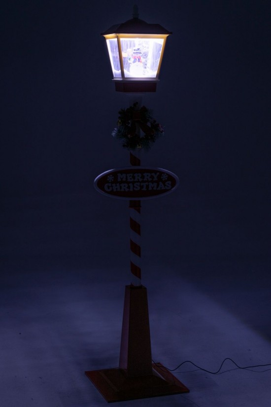 J-Line J Line hivers Jolipa Lampadaire Led Neige Plastique Rouge Noël Vert.