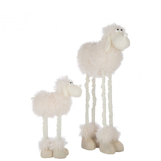 Jolipa Mouton Téléscopique Polyester Blanc Large.