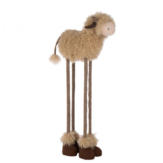 J Line Vache Téléscopique Polyester Marron Foncé Beige Large L44xB17xH98 cm Jline 59525 by Jolipa 59525.