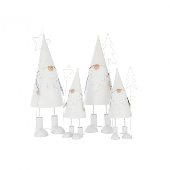 Jolipa Père Noël Led Etoile Arbre Métal Blanc Large Assortiment De 2.