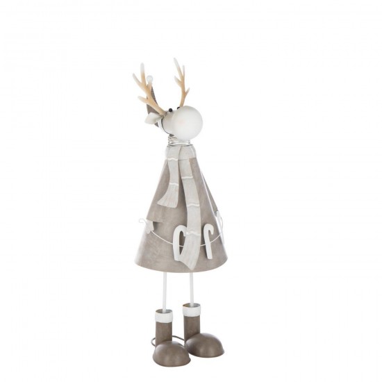 J Line Renne Sucre D'Orge Métal Grège Large L20xB18xH61 cm Jline 59618 by Jolipa 59618.