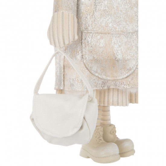 J-Line J Line filles statuettes Jolipa Fille Sac Polyester Blanc Cassé Large.