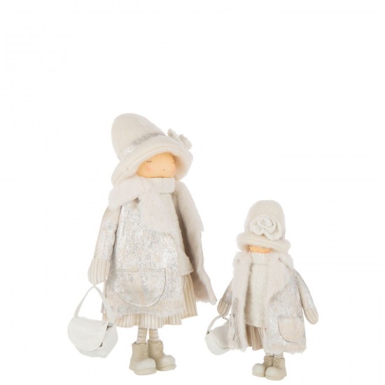 Jolipa Fille Sac Polyester Blanc Cassé Large.