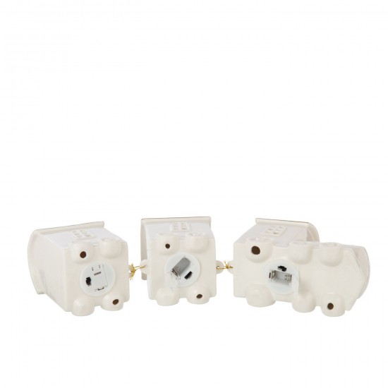 Jolipa Train Led 2 Wagons Argile Blanc.