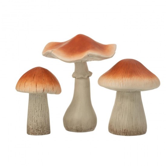 J Line Set De 3 Champignon Mat Magnésium Bronze Gris L40xB40xH50 cm Jline 59724 by Jolipa 59724.