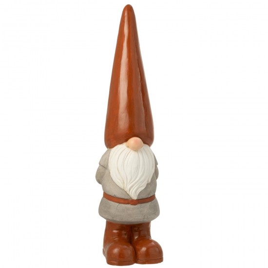 J Line Lutin Long Chapeau Magnésium Marron Gris L24xB24xH96 cm Jline 59731 by Jolipa 59731.