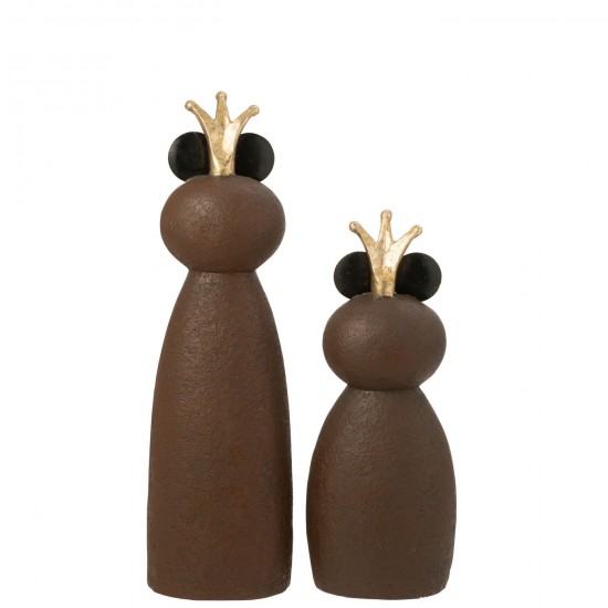 Jolipa Grenouille Couronne Magnésium Marron Foncé Doré Large.