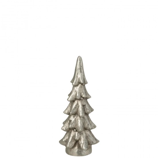 J Line Sapin De Noël Base Ronde Magnésium Argenté Small L20xB21xH51 cm Jline 59734 by Jolipa 59734.