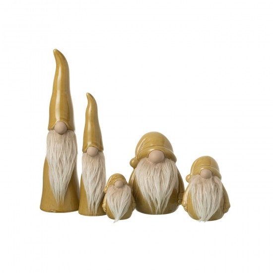 J-Line J Line lutins statuettes Jolipa Lutin Chapeau Pointu Porcelaine Vert Mousse Large.