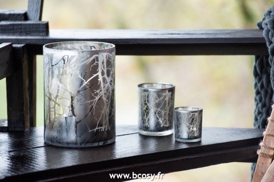 Jolipa Jline Photophore Branches Verre Gris Small