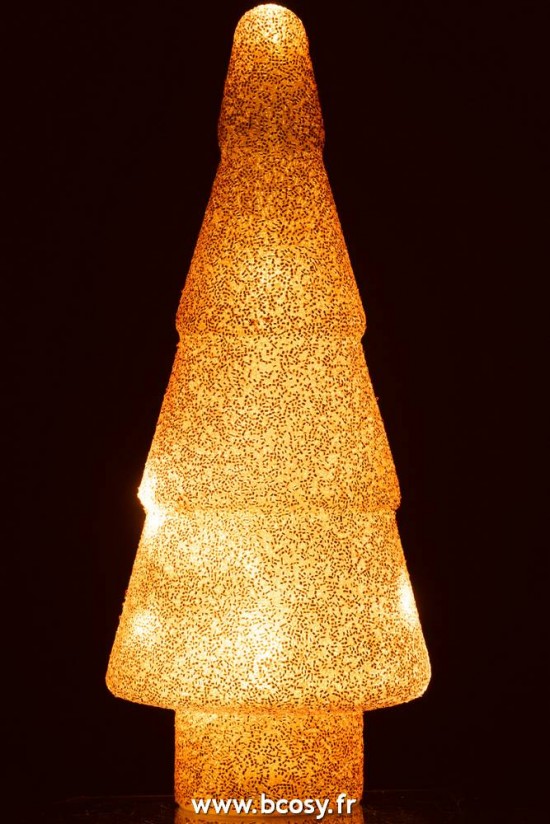 J-Line arbres sapins de noel sur pied Jolipa Jline Sapin De Noel Led Perle Verre Rose Large