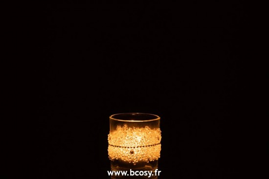 J-Line photophores Jolipa Jline Photophore Glace Diamant Lignes Verre Transparent Small