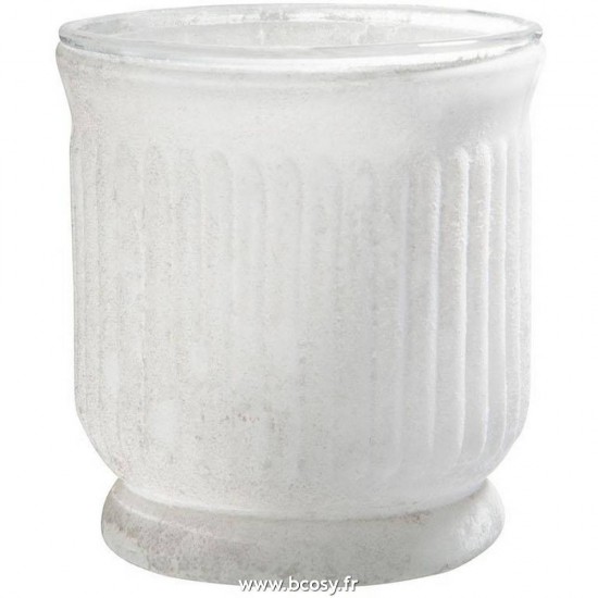 J Line Photophore Lignes Verre Blanc 10H Jline 65270 by Jolipa 65270