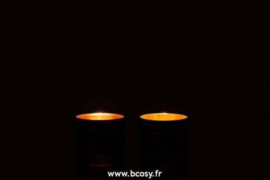 J-Line photophores Jolipa Jline Photophore Quadrille Verre Rouge Vert Small Assortiment De 2