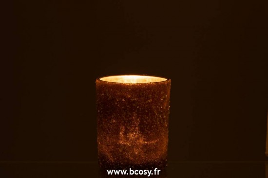 J-Line photophores Jolipa Jline Photophore Perles Verre Saumon Fonce Large