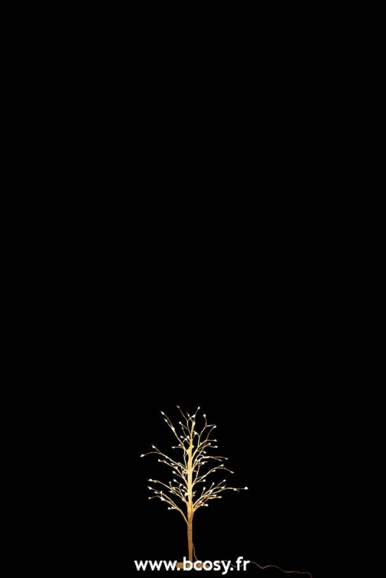 J-Line arbres sapins de noel sur pied Jolipa Jline Arbre Nu Led Metal Blanc Small