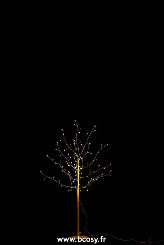 J-Line arbres sapins de noel sur pied Jolipa Jline Arbre Nu Led Metal Blanc Medium