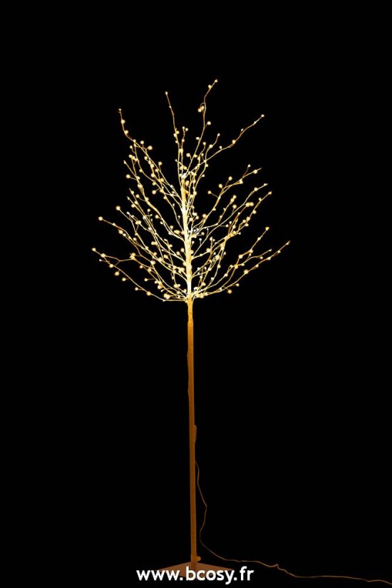 J-Line arbres sapins de noel sur pied Jolipa Jline Arbre Nu Led Metal Blanc Large