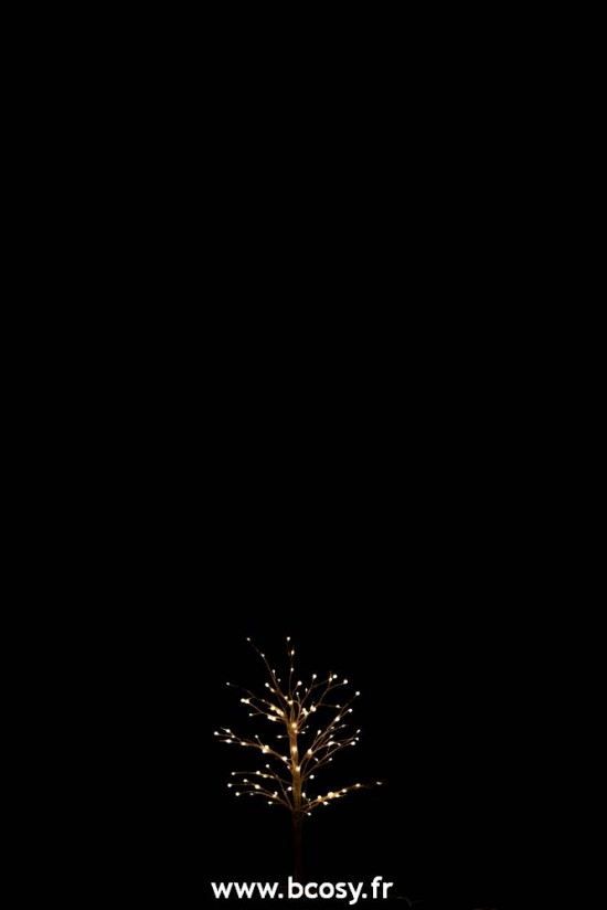 J-Line arbres sapins de noel sur pied Jolipa Jline Arbre Nu Led Metal Noir Small