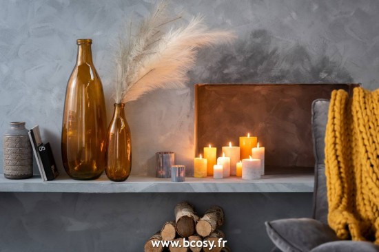 Jolipa Jline Bougie Cylindrique Ocre M 42H