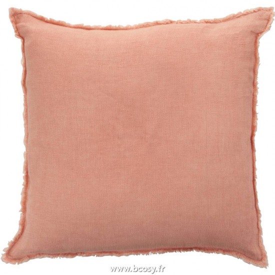 J Line Coussin Delave Lin Rose Peche Jline 71652 by Jolipa 71652