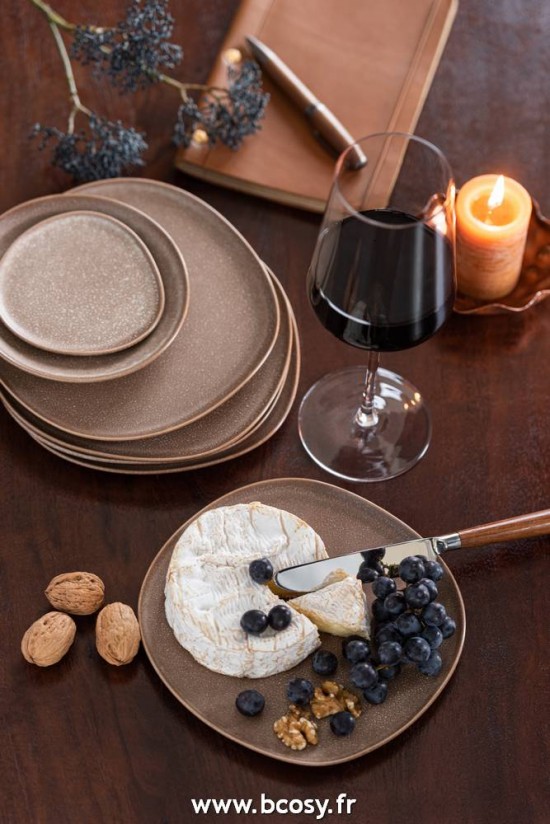 Jolipa Jline Assiette Louise Ceramique Cognac Medium