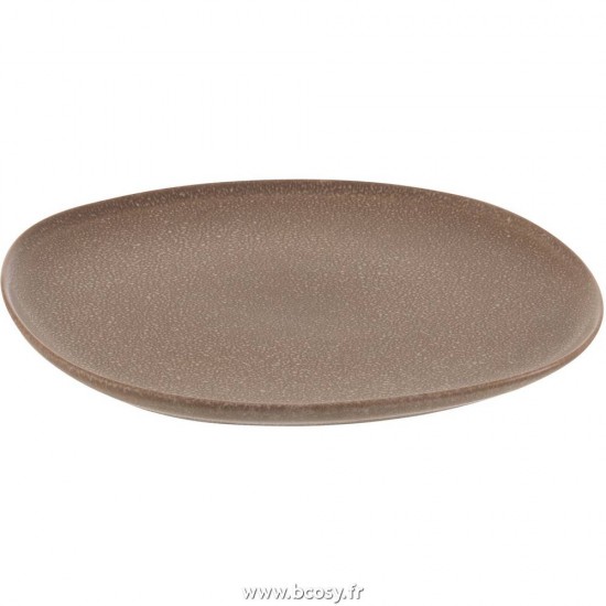 J Line Assiette Louise Ceramique Cognac Medium Ø20 Jline 7189 by Jolipa 7189 Assortiment de 6 pcs